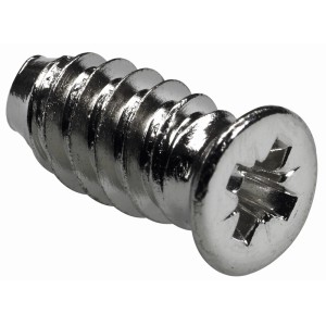 Zbliżenie wkrętu do drewna Hettich 6,3x10,5 mm z napędem PZ, ocynkowany.