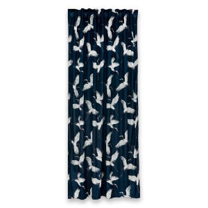 t.b.t. Zasłona we wzór żurawi, niebieska