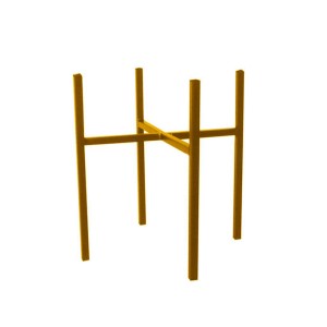 Złoty metalowy stojak na kwiaty t.b.t. do użytku wewnętrznego.