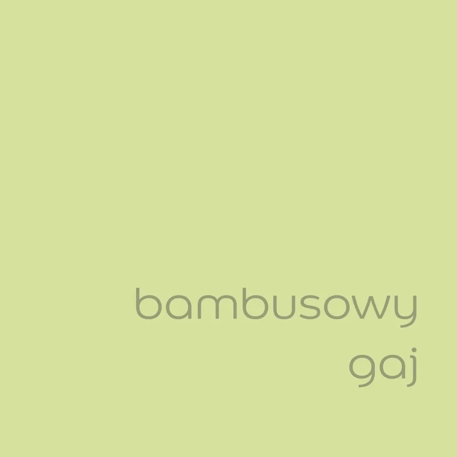 Próbka koloru farby ściennej t.b.t. w odcieniu Bambusowy Gaj, jasny żółto-zielony.