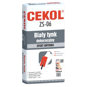 Cekol Tynk dekoracyjny biały ZS-06 25 kg