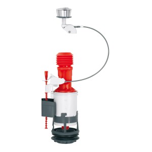 Część zamienna t.b.t. do spłuczek OBI, czerwono-biała.