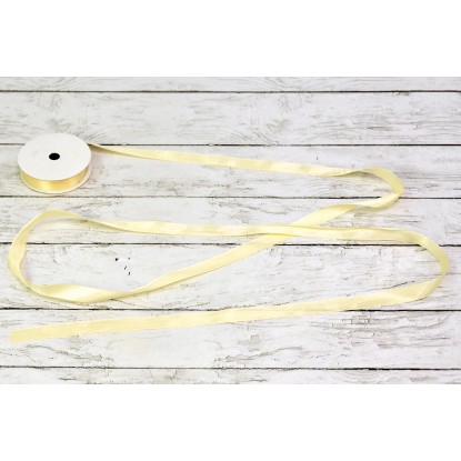 Wstążka satyna ecru gładka 9mx1,5cm