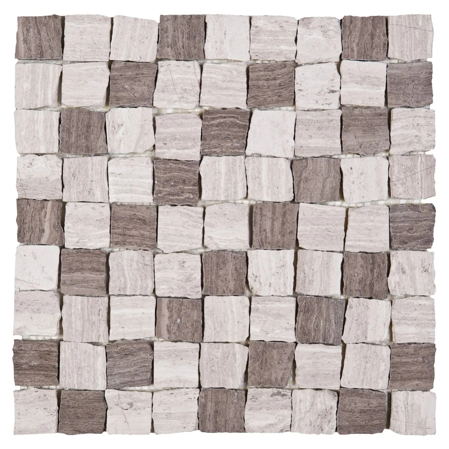 Mozaika Woodstone grey bend 30,5 x 30,5 cm