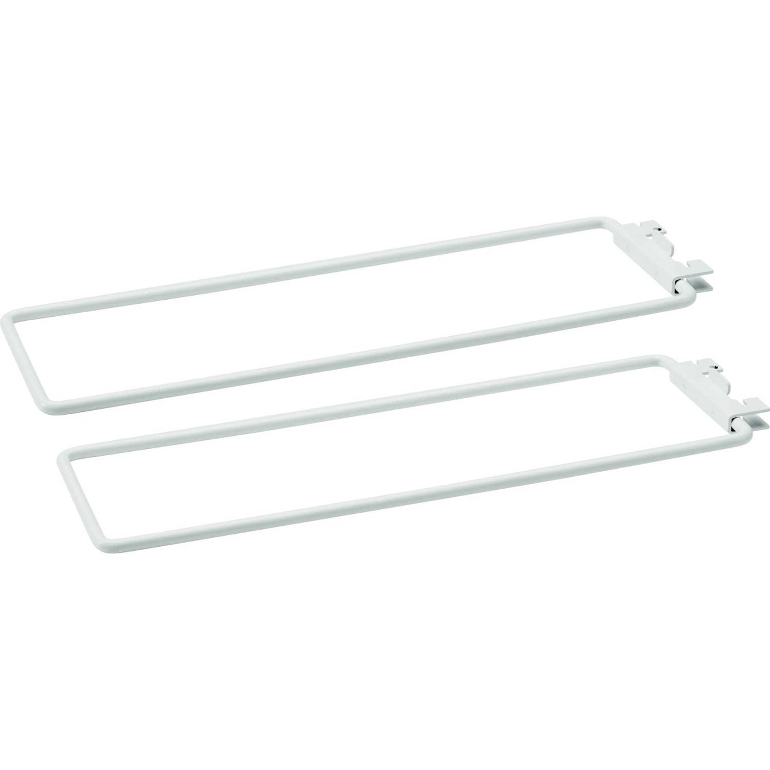 Szyna oddzielająca 30 x 10 cm biała 2 szt. Garderoba Metalowa