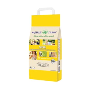 Opakowanie nasion trawy "Safari" firmy t.b.t., żółto-beżowe, 5 kg na ok. 200 m².