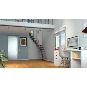 Dolle Schody modułowe Dublin 71cm dąb lakierowany czarny max.H292