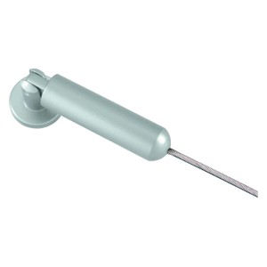 Gardinia Race chromowany zestaw linek napinających, zbliżenie na wspornik i linkę.