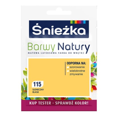 Tester farby Śnieżka Barwy Natury słoneczny blask 25 ml