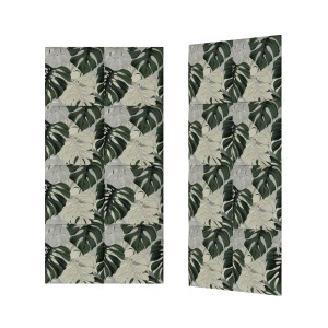 Panele ścienne t.b.t. z motywem liści monstery.