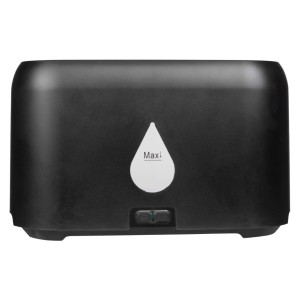 Czarny nawilżacz powietrza ze wskaźnikiem poziomu wody. Idealny dla komfortowego klimatu w pomieszczeniu.