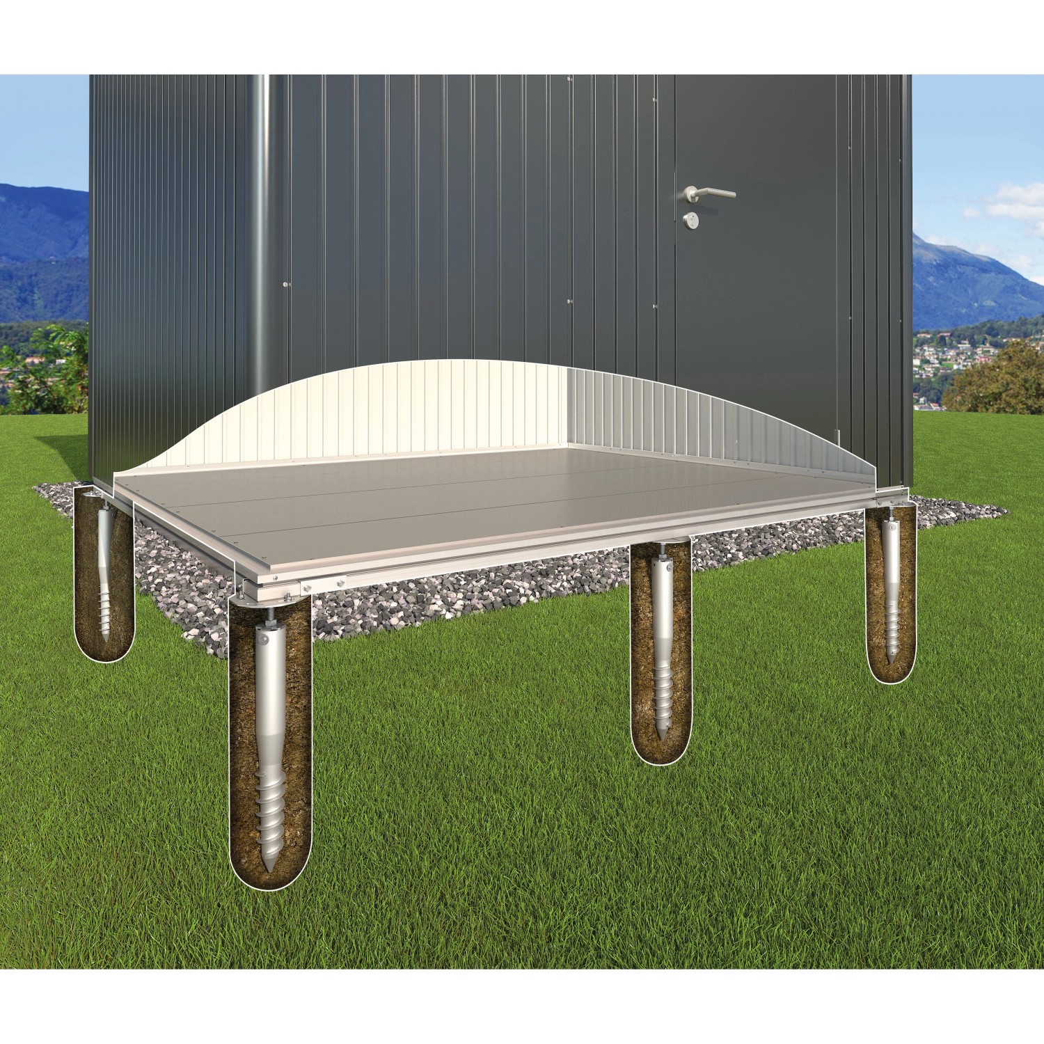 Biohort Fundament SmartBase Plus pod altanę ogrodową Europa 4