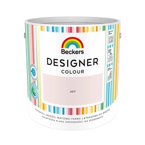 Wiadro z farbą Beckers Designer Colour Joy, pastelowy róż, do ścian wewnętrznych.