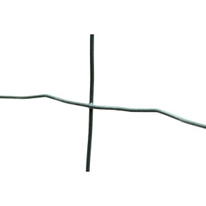 Zbliżenie zielonego ogrodzenia z drutu.