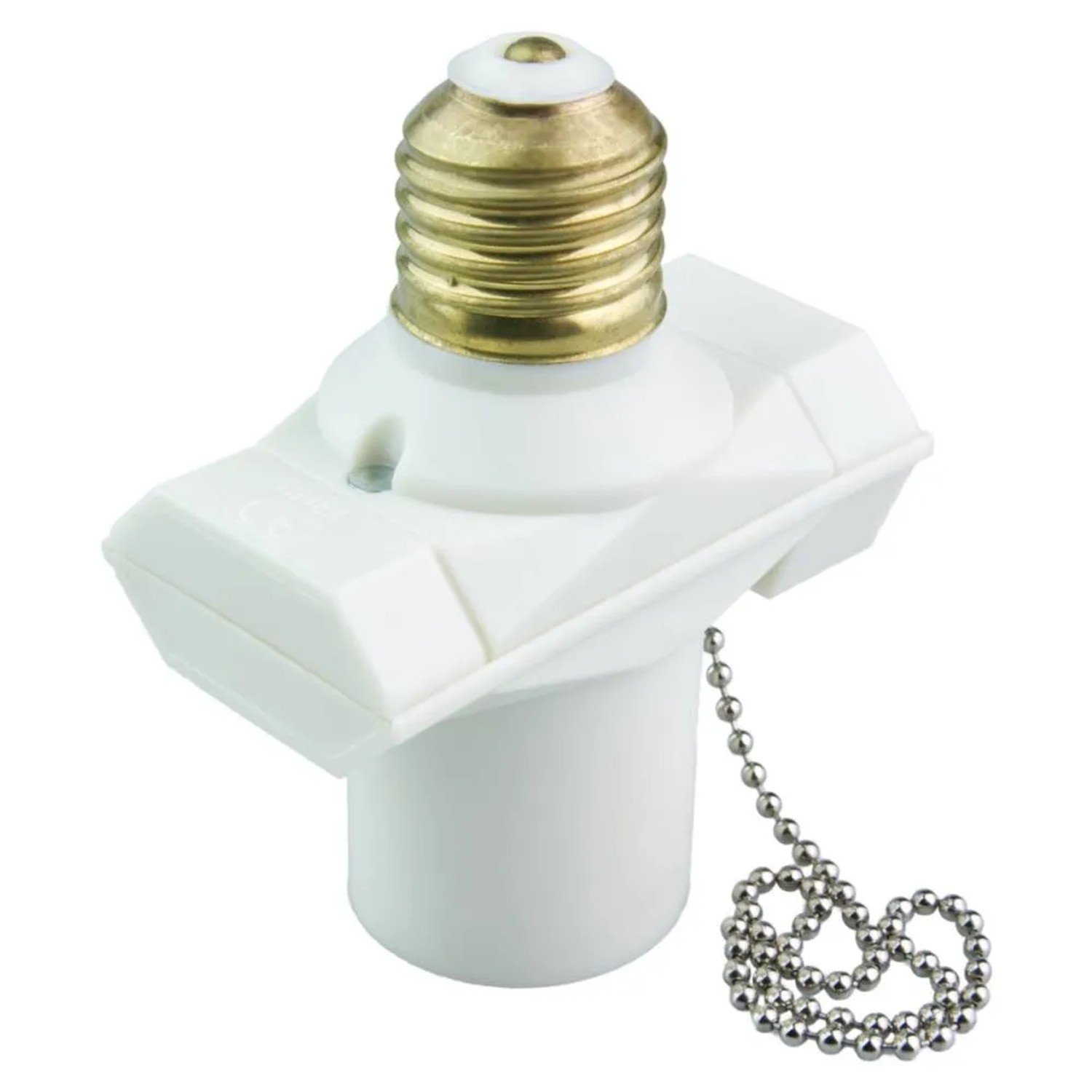 dpm Adapter z oprawką E27 z wyłącznikiem biały