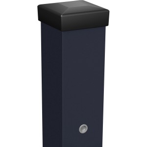 Słupek Polargos, 220 cm, do ogrodzeń Imperial/Lavender/York, malowany proszkowo, ciemnoszary.