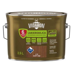 Puszka lakierobejcy Vidaron, odcień Złoty Dąb, 2,5L.