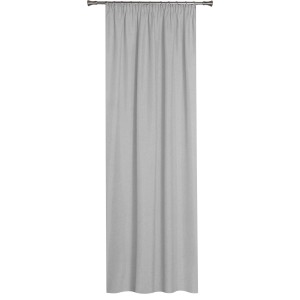 Szara zasłona t.b.t. do dekoracji okien.