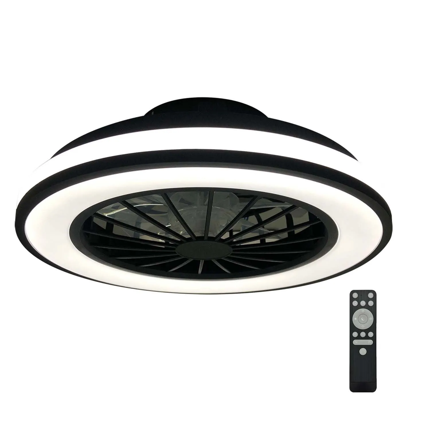 MiLAGRO Lampowentylator LED BLAST z pilotem 24W 3000-6500K 3000lm 5 prędkości