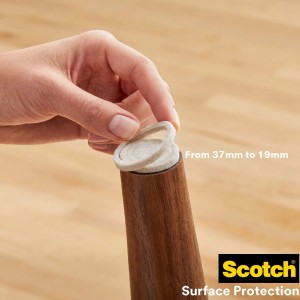 Scotch Podkładki filcowe regulowane samoprzylepne 4szt brązowe 19-37mm