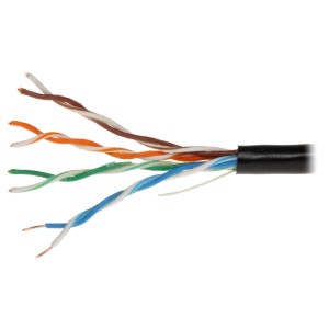 Przewód w izolacji gumowej t.b.t. z kolorowymi żyłami do instalacji elektrycznych.