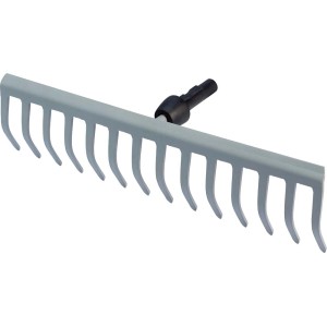 Szare grabie ogrodowe do prac ogrodowych i przygotowania gleby.