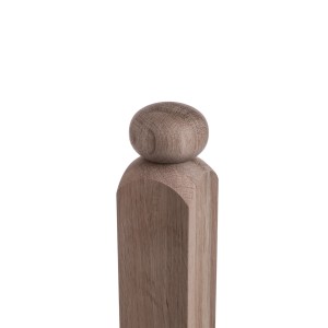 Drewniany słupek do balustrady z kulką, naturalny.