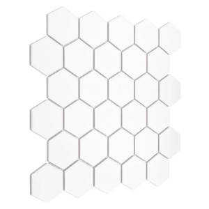 Mozaika Hexagon white 28 x 27,1 cm