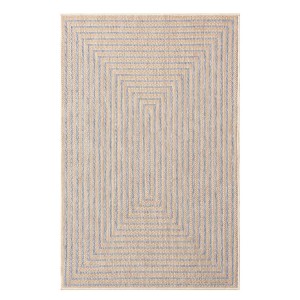 Indavo Dywan zewnętrzny PALOMA kwadraty 60 x 100 cm brązowo-szary