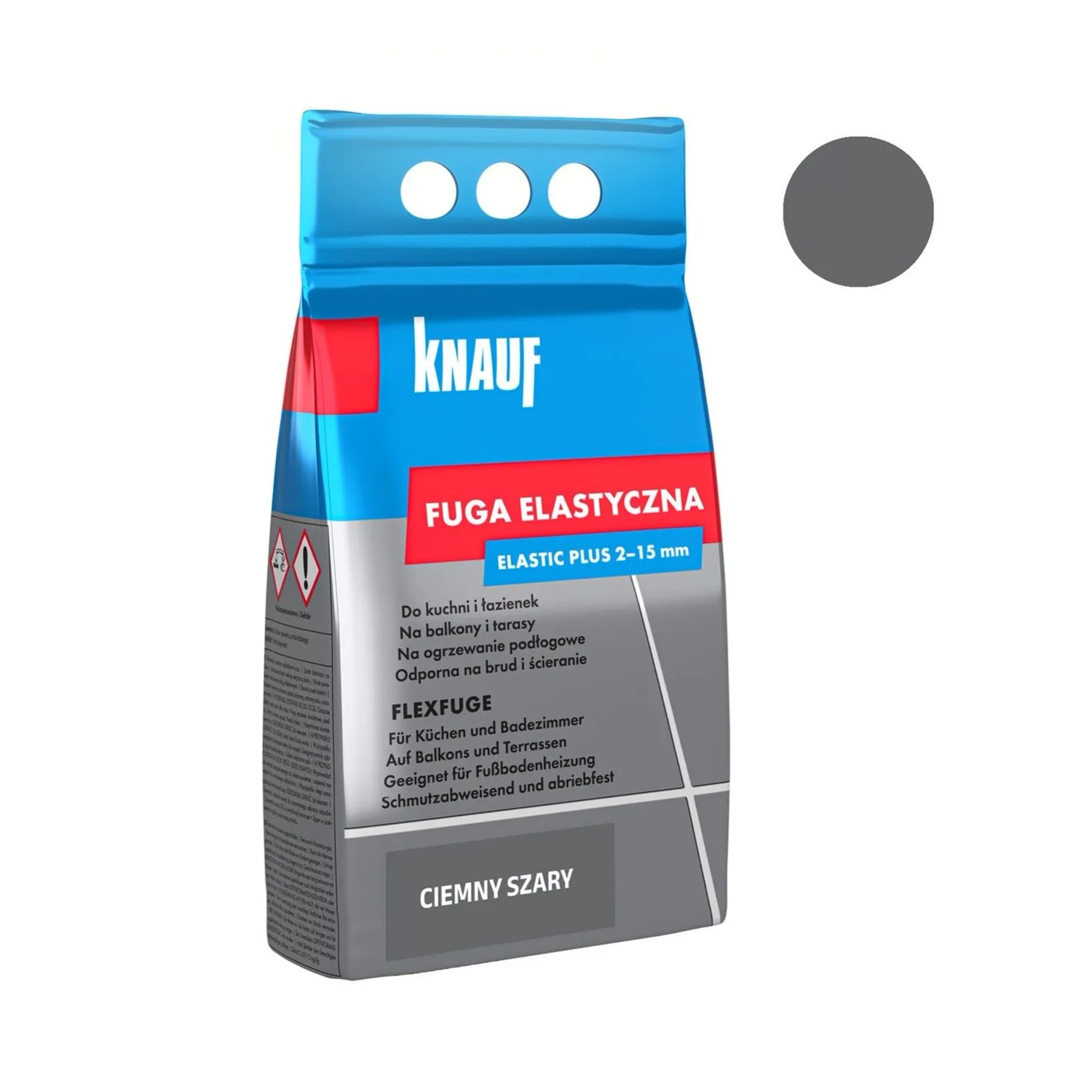 Knauf Fuga elastyczna ciemny szary 1,5 kg