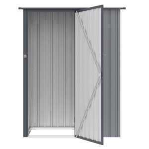 Domek ogrodowy metalowy Kent Light Grey - 143x89 cm, wys. 186 cm
