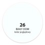Próbka koloru t.b.t. „Biały Dom“ (Biały Dom), numer koloru 26, jako próbka koloru do farb ściennych.