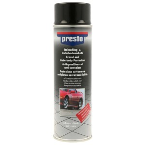 Presto spray do ochrony podwozia przed uderzeniami kamieni, czarny, puszka 500 ml do samochodów.
