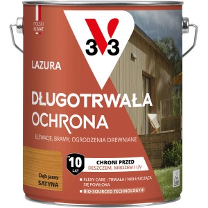 Puszka lazury do drewna t.b.t. do długotrwałej ochrony elementów drewnianych na zewnątrz.