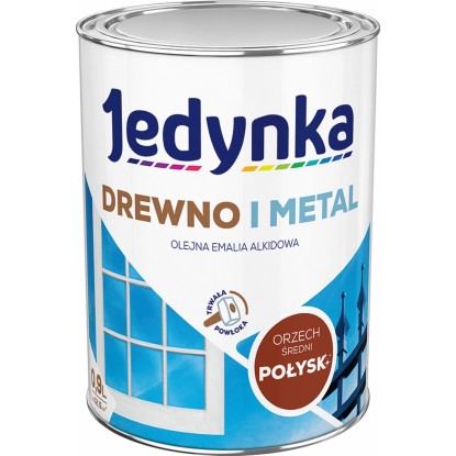 Jedynka Emalia alkidowa do drewna i metalu połysk orzech średni 900 ml
