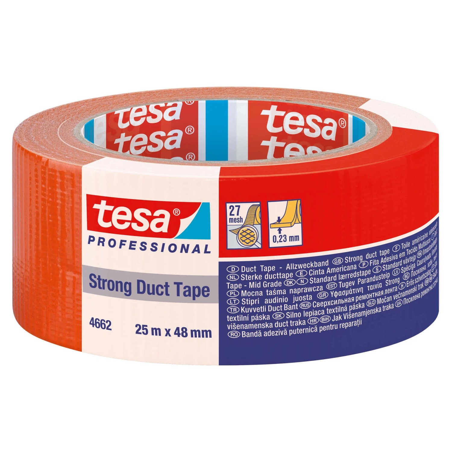 Tesa Taśma tynkarska pomarańczowa 25 m x 48 mm