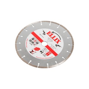 Uniwersalna tarcza diamentowa 230 mm do szlifierek kątowych, segmentowa do materiałów miękkich i średnio twardych.