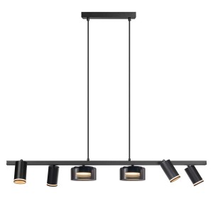 Goldlux Lampa wisząca SARA 4xGU10+2XGX53, max. 10W szer. 100 cm czarna