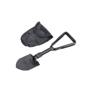 LUX Klasyczny składany szpadel ze stali węglowej (46 cm) z torbą. Idealny na kemping i do ogrodu.