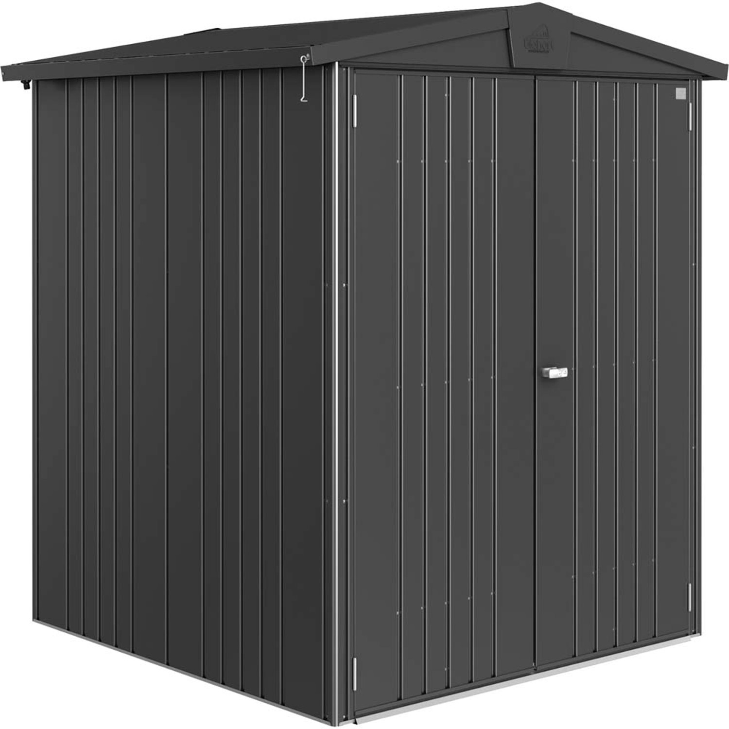 Biohort Domek ogrodowy ciemnoszary drzwi podwójne - 172 x 156 cm