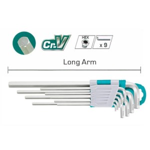 TOTAL Tools Klucze imbusowe 1,5-10 mm - 9 szt.