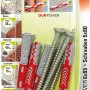 Fischer Duopower 8x65 kołki ze śrubami, zestaw 4 szt. Uniwersalne kołki do bezpiecznego mocowania.