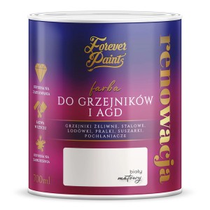 Puszka emalii kolorowe do grzejników i AGD, biały mat, 700ml.
