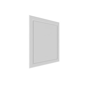 Białe drzwiczki do szafki kuchennej t.b.t. z profilowaną ramą do kuchni w zabudowie.