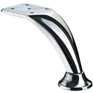 Chromowana noga meblowa Hettich Bresta, 50x140x95 mm, elegancki design.