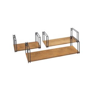 t.b.t. Półki ścienne, zestaw 3 szt., drewno i metal, do montażu na ścianie.