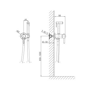 Domino Bateria bidetowa Orion złoto