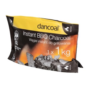 Dancool Instant BBQ Charcoal, 1 kg worek węgla drzewnego do szybkiego rozpalania.