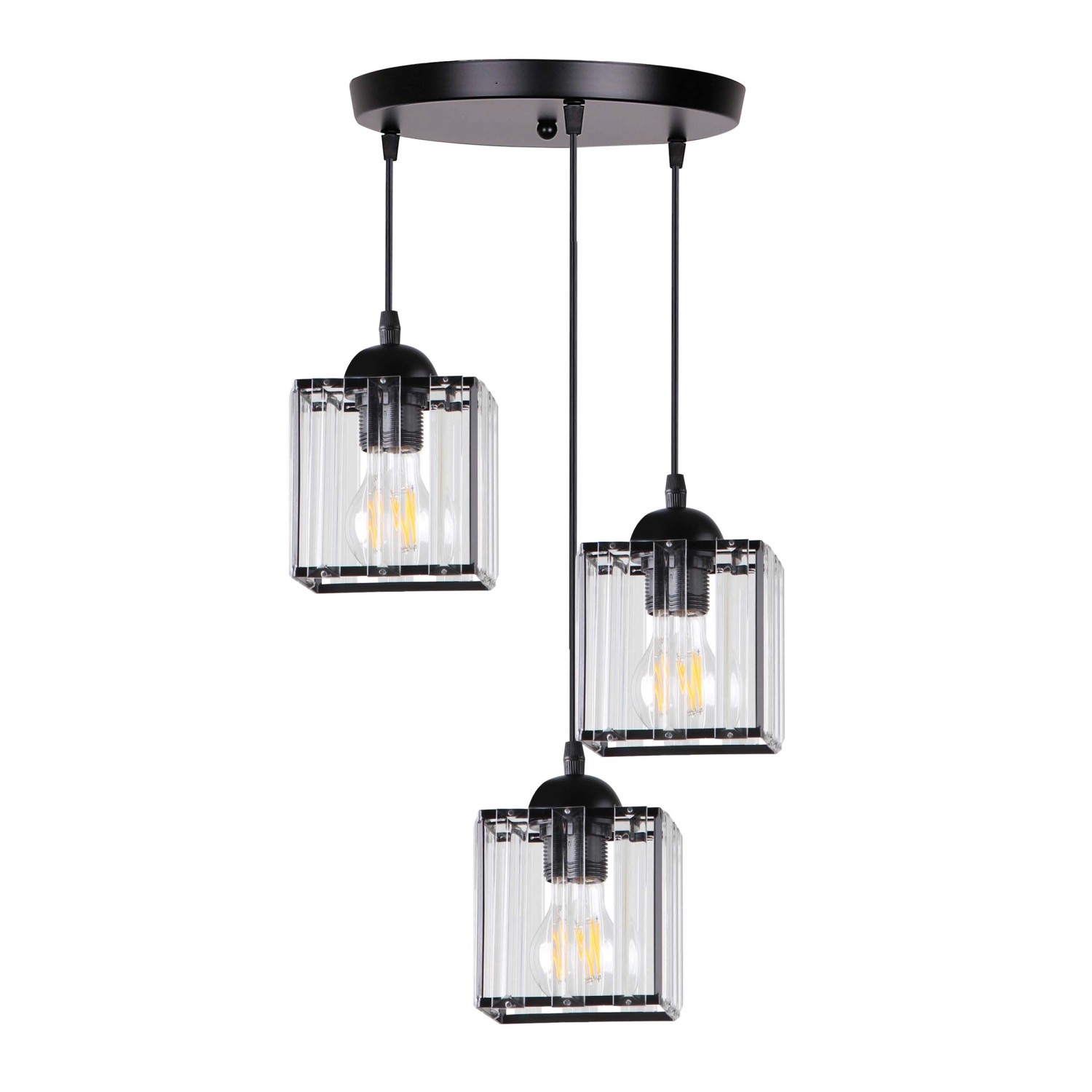 Candellux Lampa wisząca SIGLA 3xE27 40W śr. 35 cm czarna
