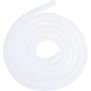 Biały wąż (600 cm) do odkurzacza basenowego Bestway AquaPristine, zwinięty.
